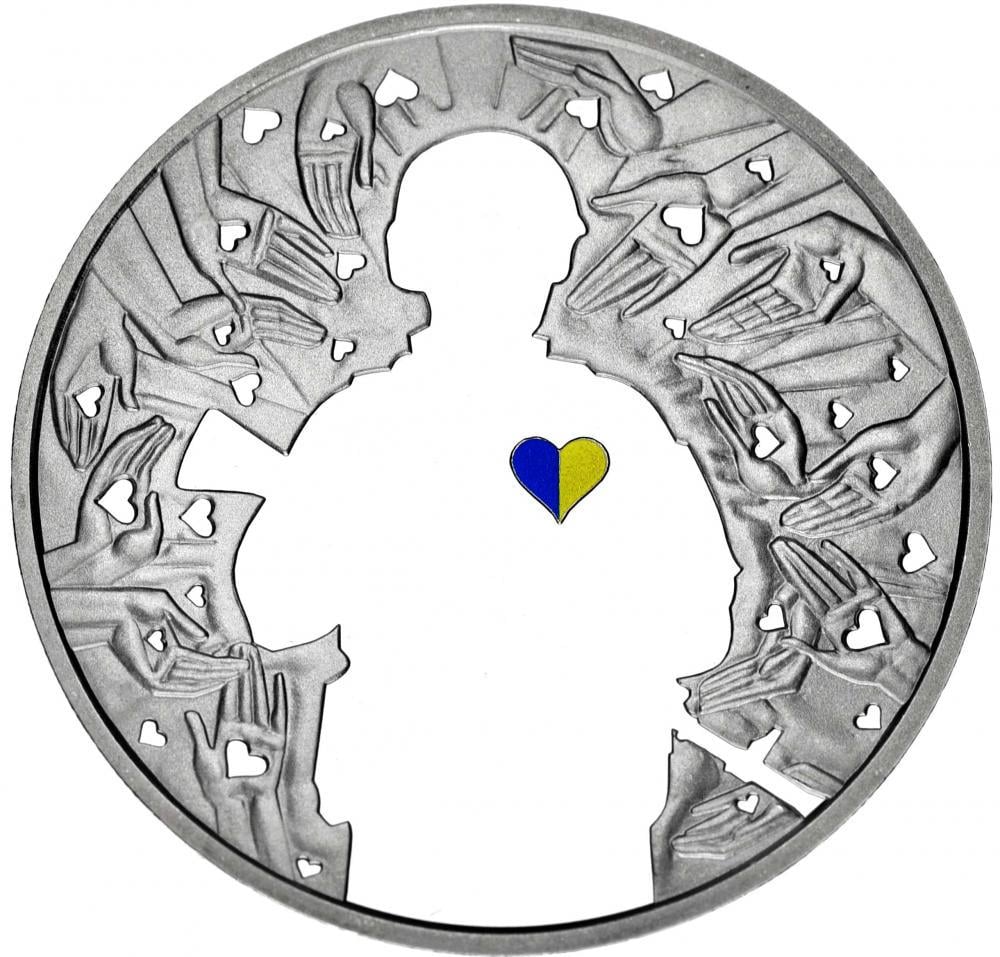 Коллекционная монета Украина 5 гривен 2016 «День защитника. Украина начинается с тебя. Волонтеры» UNC (М05056)