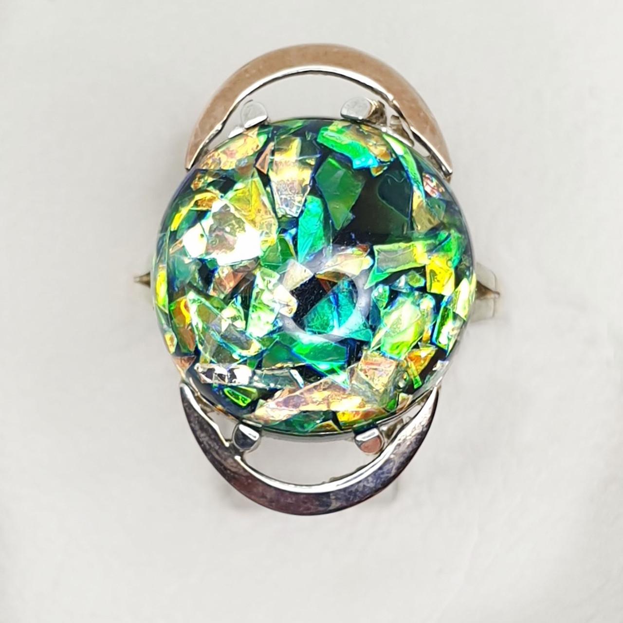 Кольцо серебряное с опалом р. 17,5 4,50 г (1430559593)