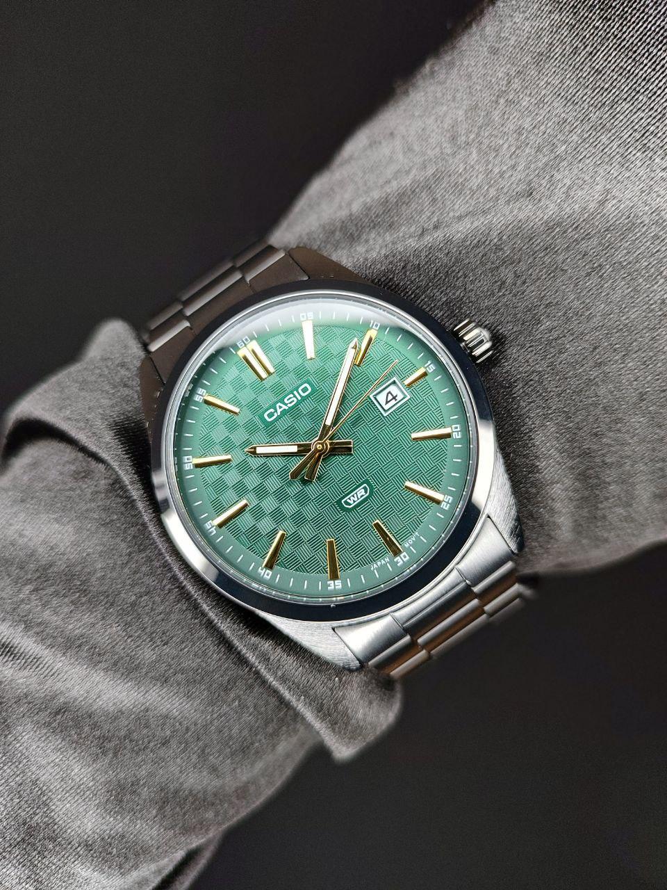 Наручные часы мужские Casio MTP-VD03B-3A Timeless Collection Зеленый (2673562005)