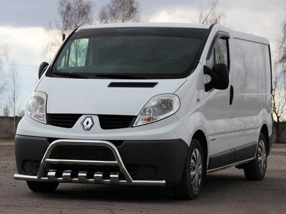 Кенгурятник с усами WT003-15 CAN для Opel Vivaro 2001-2015 гг. нержавеющая сталь Хром