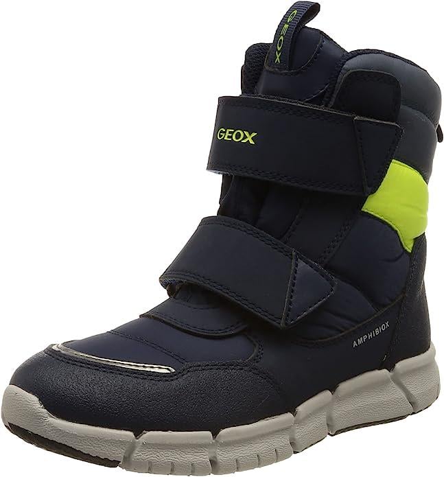 Ботинки зимние Geox Flexyper р. EUR 33 Navy/Fluo Yellow (11293940)