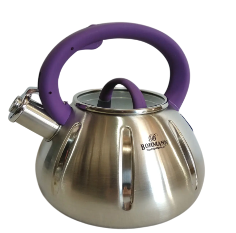Чайник со свистком Bohmann для газовой и индукционной плиты 3 л (BH 9918violet)
