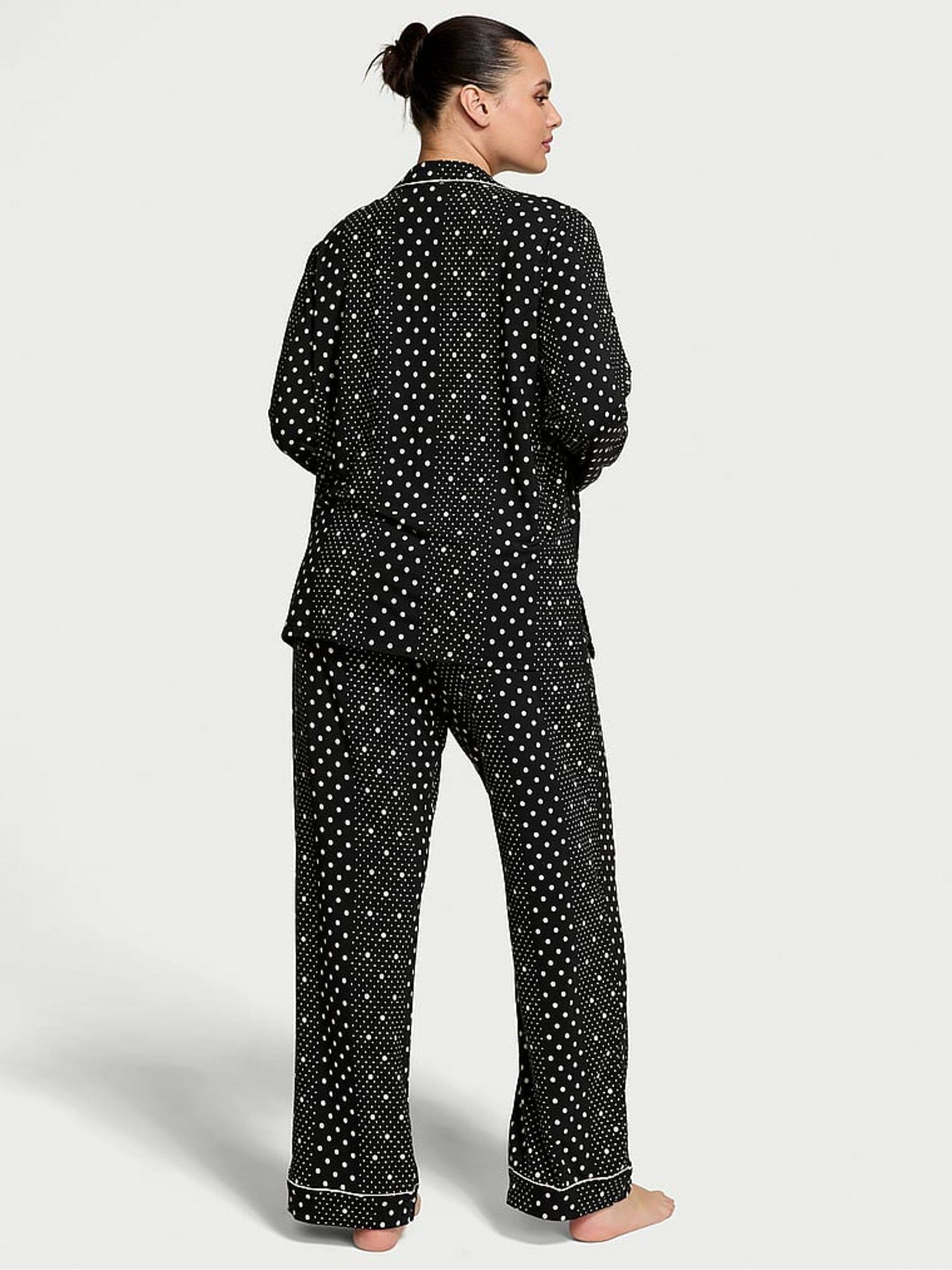 Піжама модал сорочка/штани Victoria's Secret Modal Soft Dotted Stripe Long Pyjama Set Regular S Чорний (26811460D) - фото 2 Піжама модал сорочка/штани Victoria's Secret Modal Soft Dotted Stripe Long Pyjama Set Regular S Чорний (26811460D) - фото 2