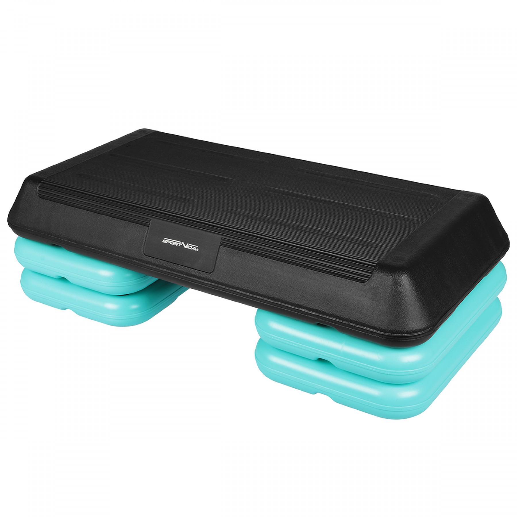 Степь-платформа SportVida 3-ступенчатая Black/Turquoise (20685)