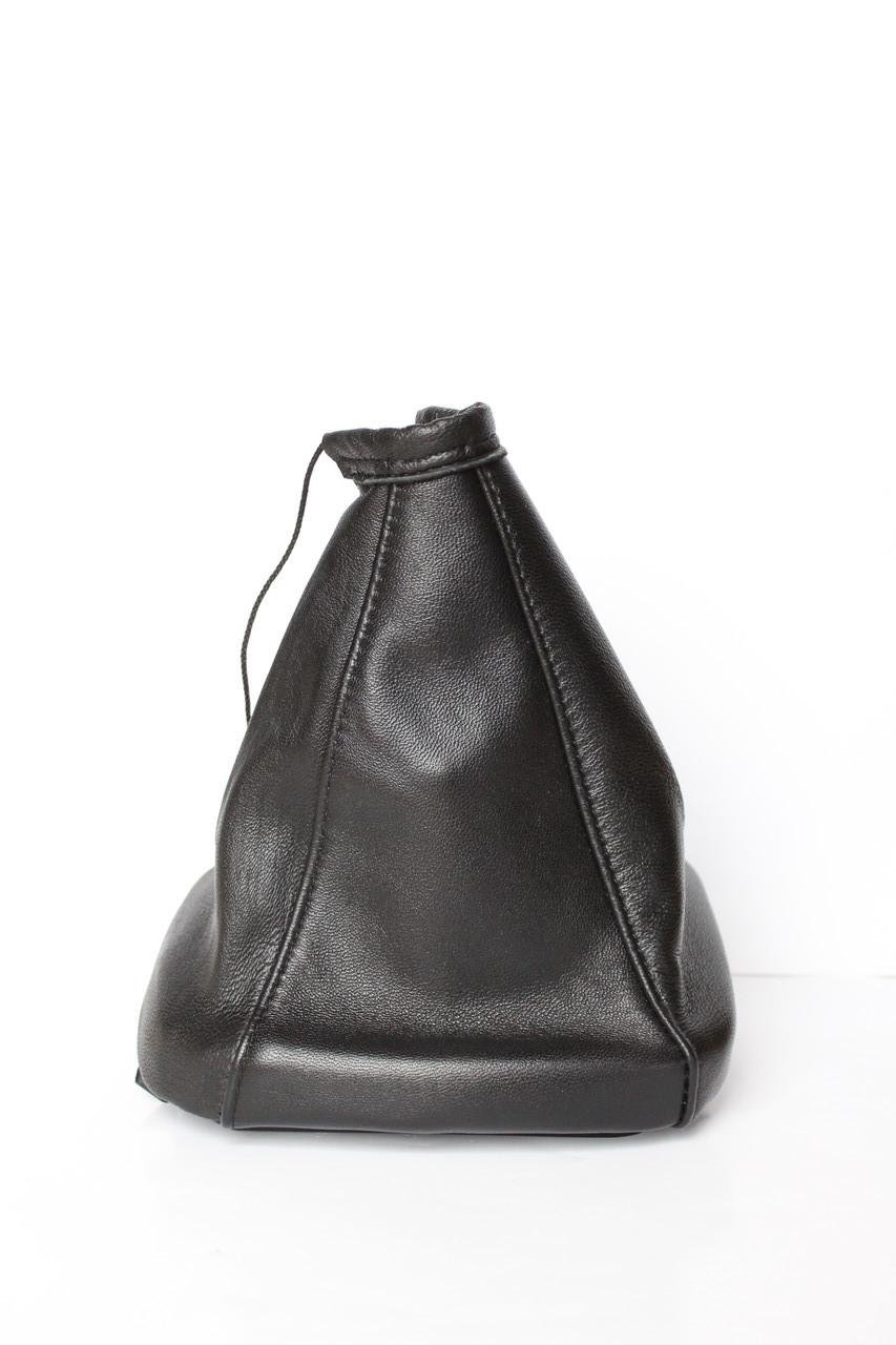 Чехол КПП кожаный с рамкой Daewoo Lanos Черный