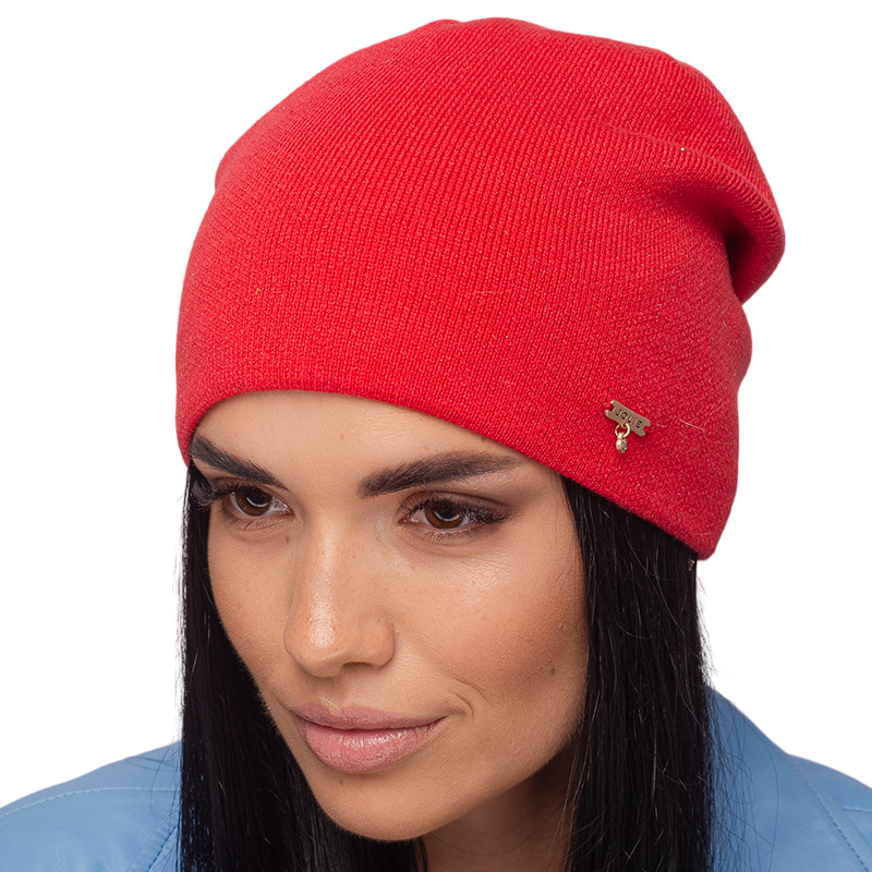 Шапка жіноча Leks Еврика утеплена флісом One size Червоний (123364)
