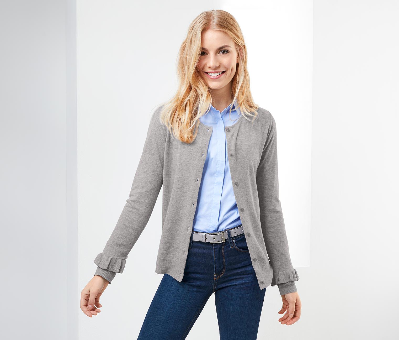 Кардиган TCM Tchibo T1688914452 р. 36/38 Світло-сірий (2764227647) - фото 3