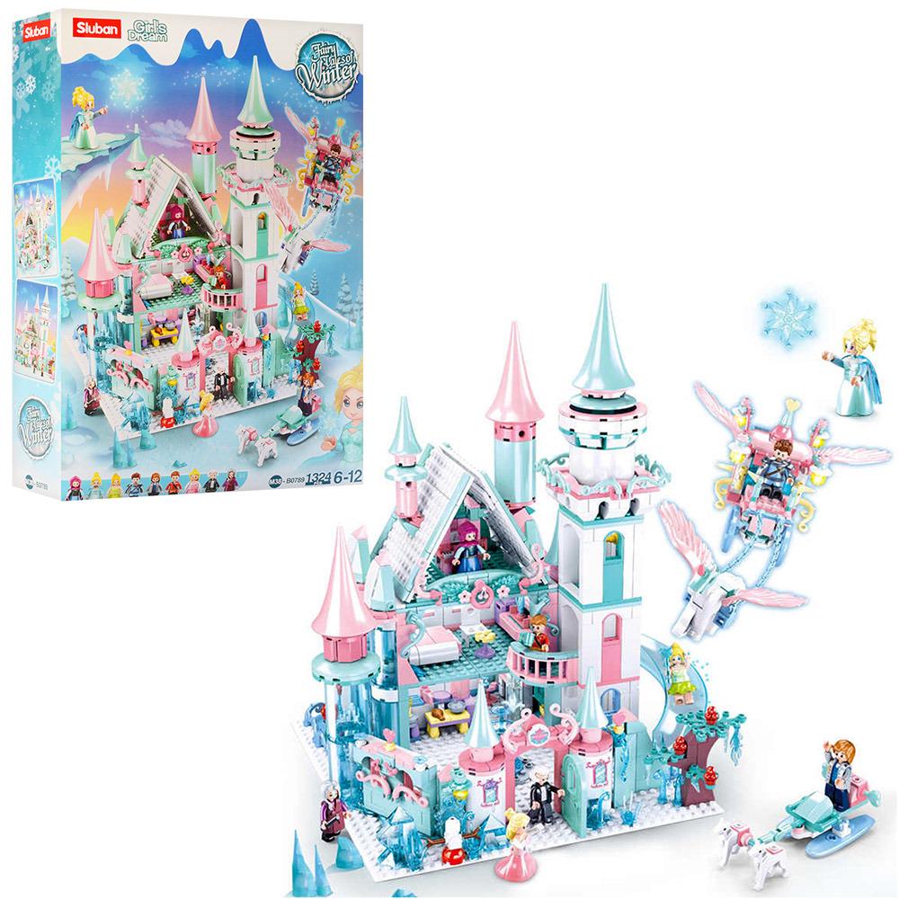 Конструктор для девочек Sluban Замок принцессы Эльзы 1324 дет. (M38-B0789)