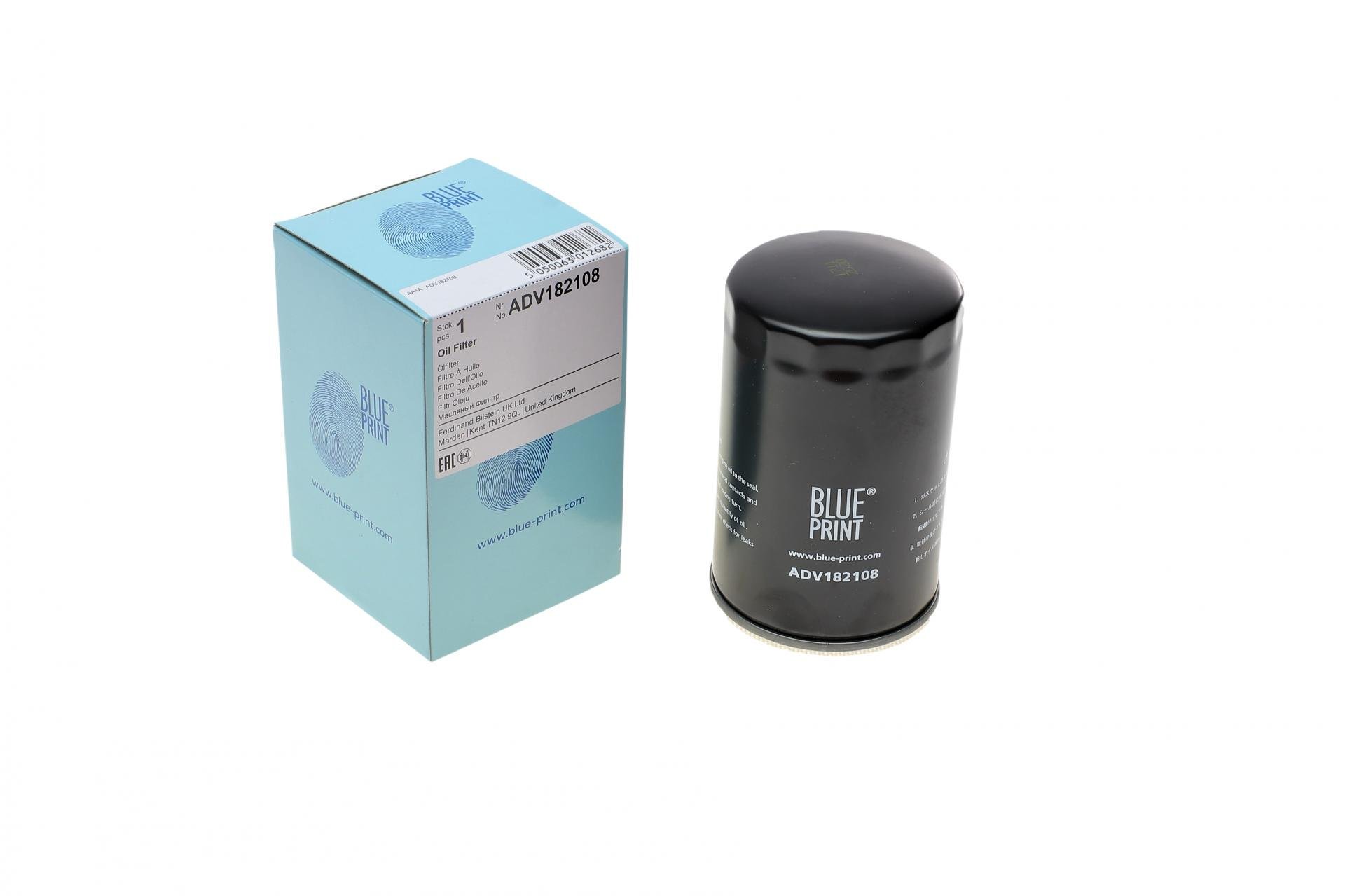 Фильтр масляный BLUE PRINT для VW Caddy III 1,6i/Golf/Passat/Audi/Octavia бензин (ADV182108)