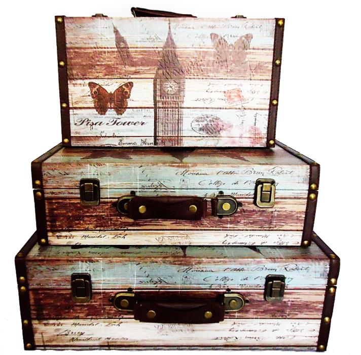 Чемодан большой Гранд Презент Биг Бен 3 шт. (SH31202-084)