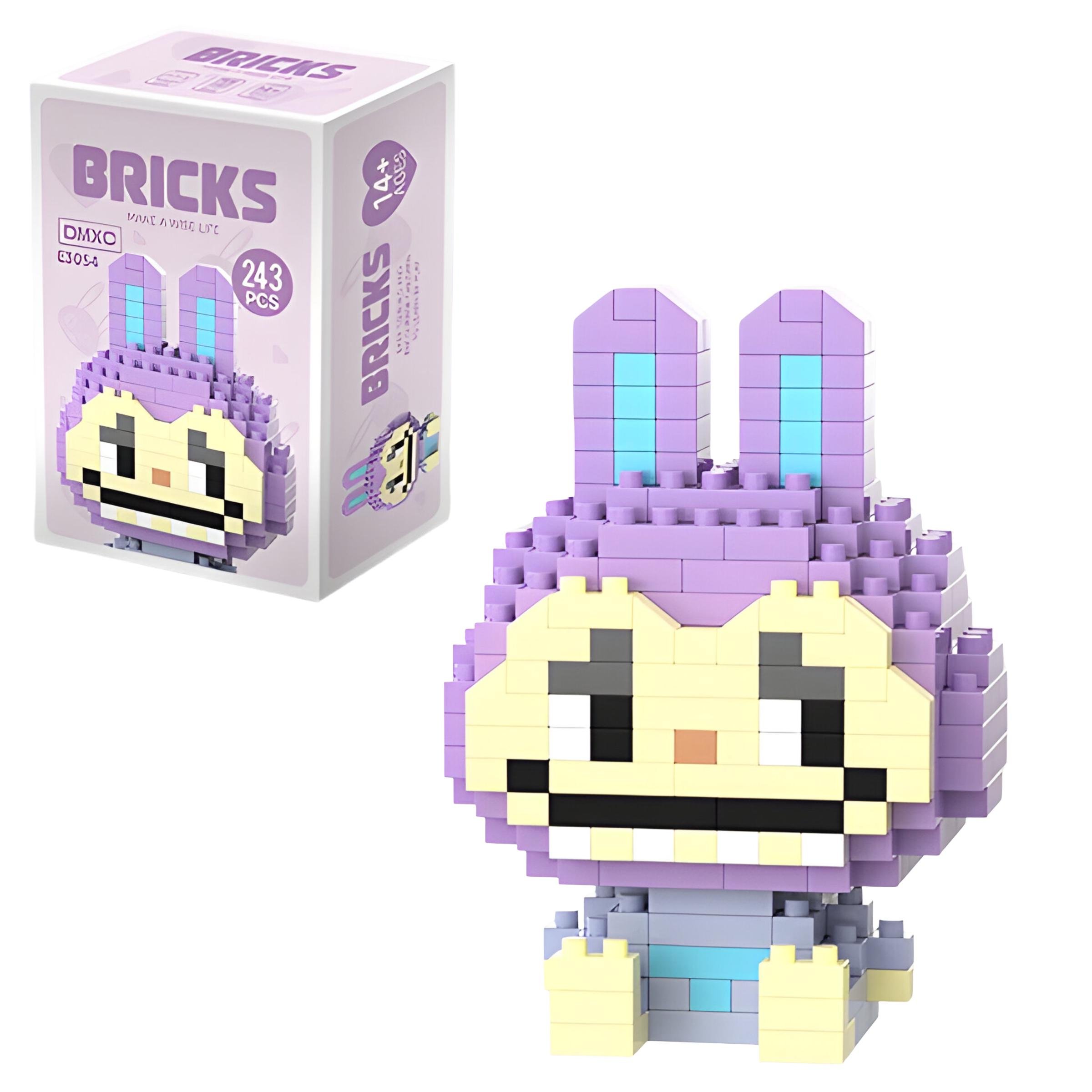 Конструктор детский Bricks Зайка Лабуба 243 дет. Сиреневый (E3054)