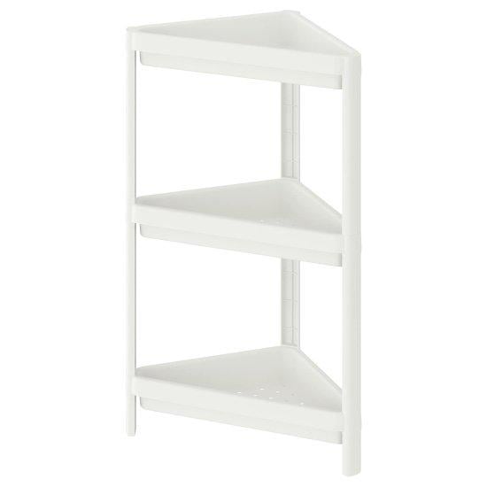 Стеллаж угловой IKEA VESKEN 33x33x71 см Белый (704.710.92)