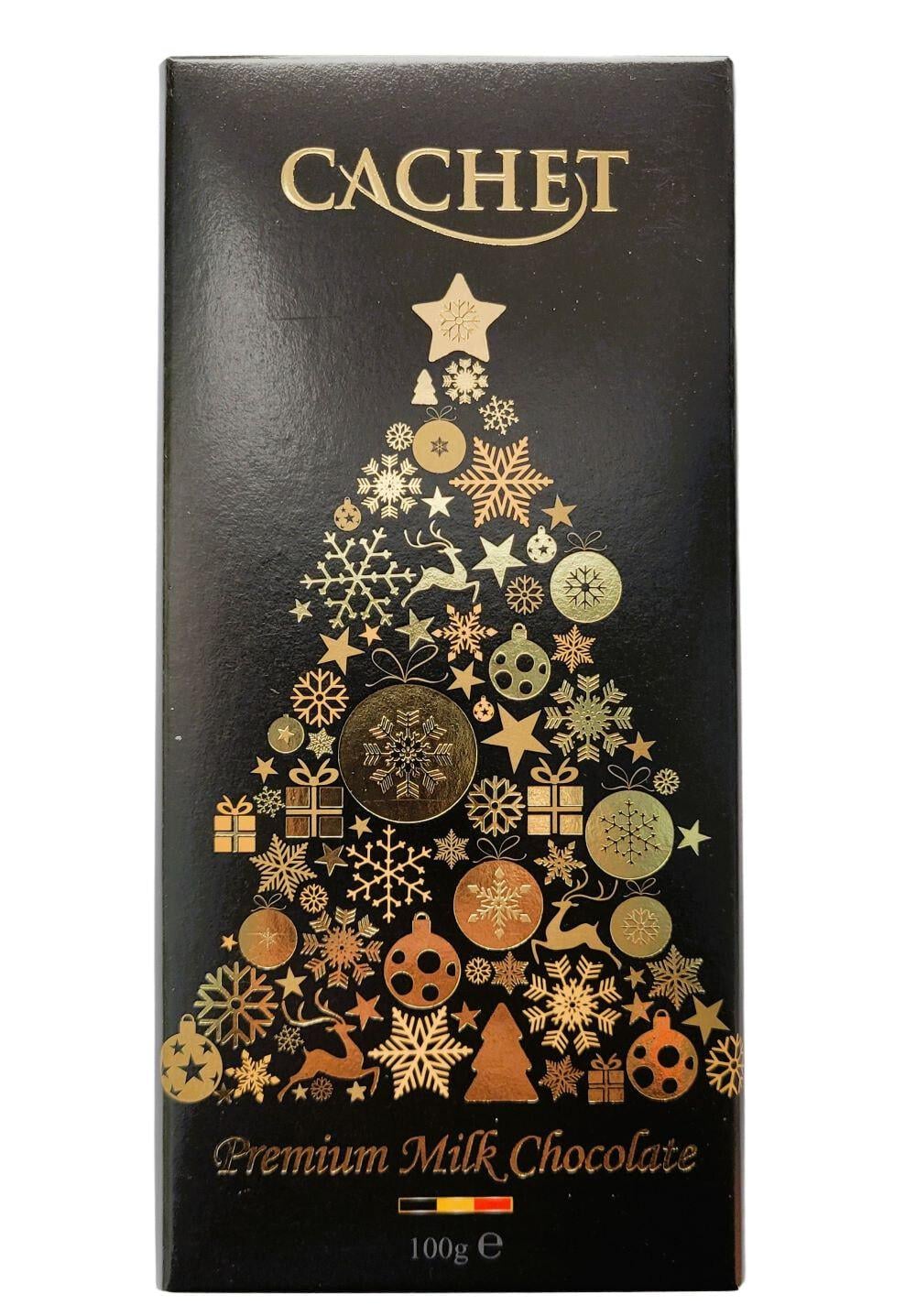 Шоколад молочний Cachet Christmas Edition Black 100 г
