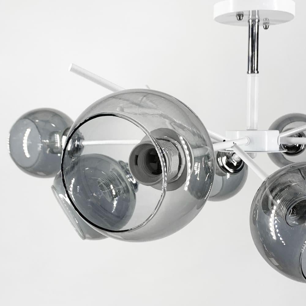 Люстра на 8 графітових плафонів Ø 85 см (088N/8 WT+CH+GR) - фото 3