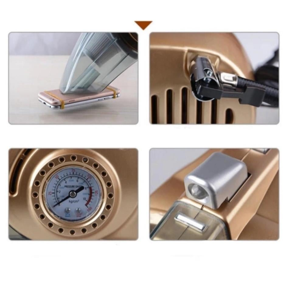 Автопылесос CAR VC 4 в 1 120W Золотой (СП-411) - фото 7