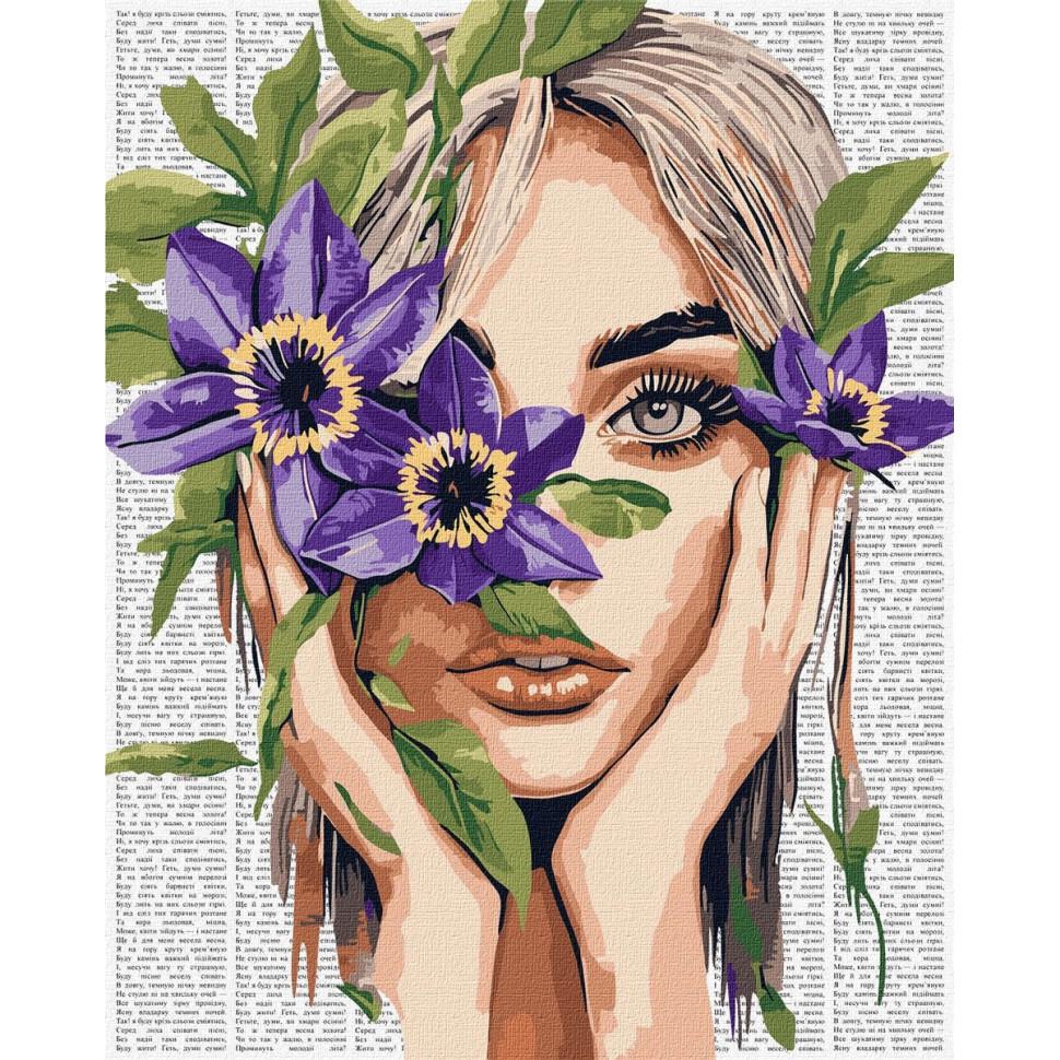 Картина по номерам Ideyka KHO8582 Красочная поэзия Клематис 40х50 см (2746681476)