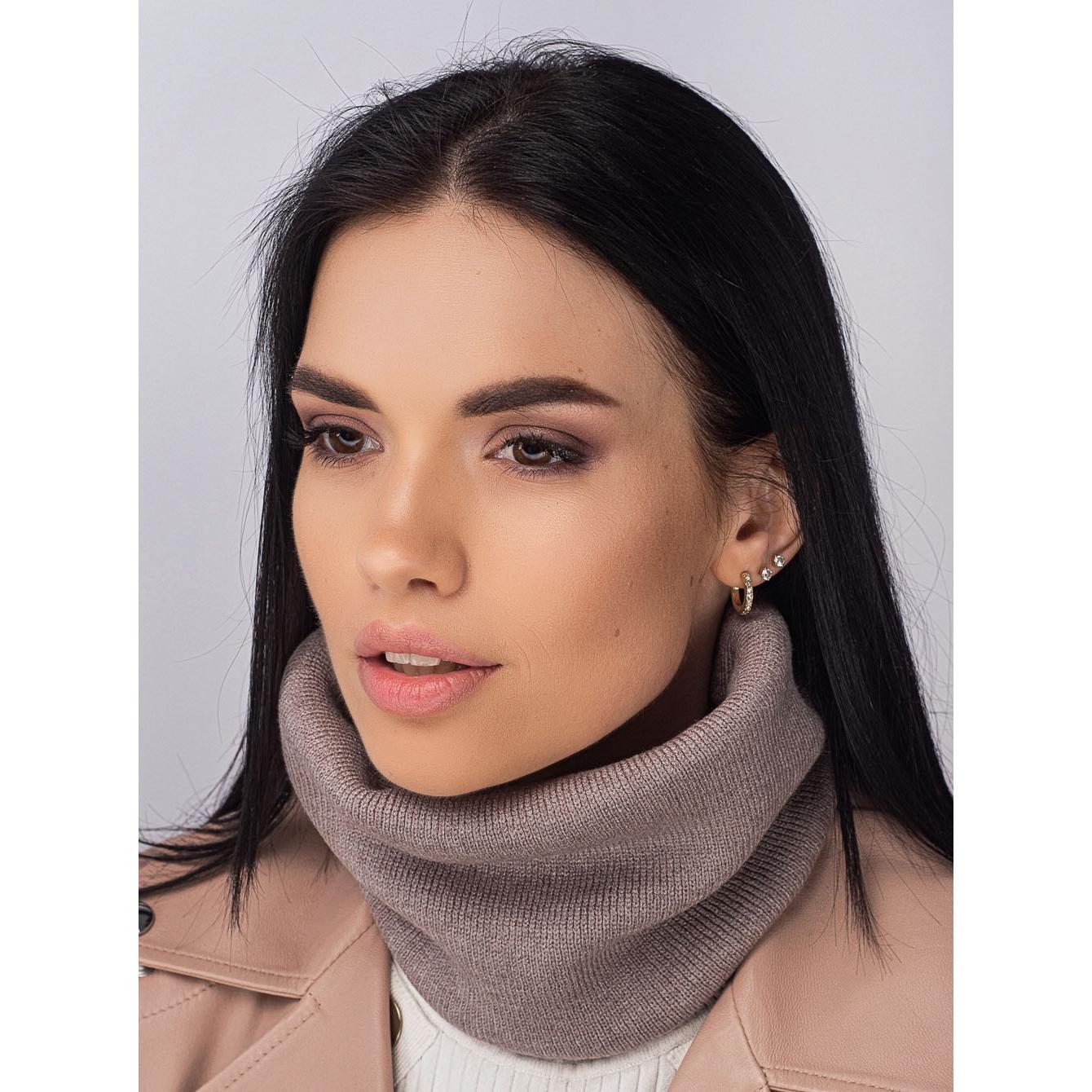 Снуд жіночий вовняний Leks Діалог one size Мигдальний - фото 1 Снуд жіночий вовняний Leks Діалог one size Мигдальний - фото 1