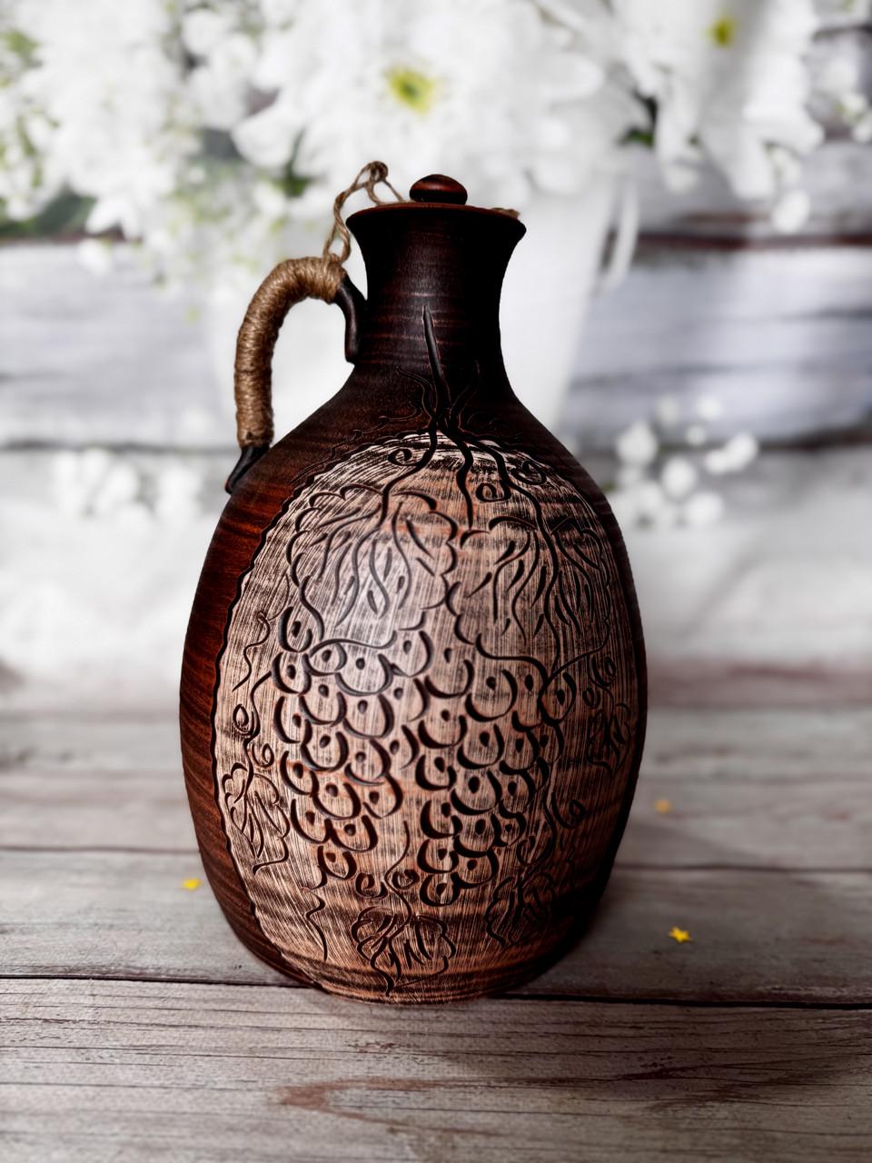 Кувшин глиняный Ангоб для вина 5 л (2582922359) - фото 6 Кувшин глиняный Ангоб для вина 5 л (2582922359) - фото 6