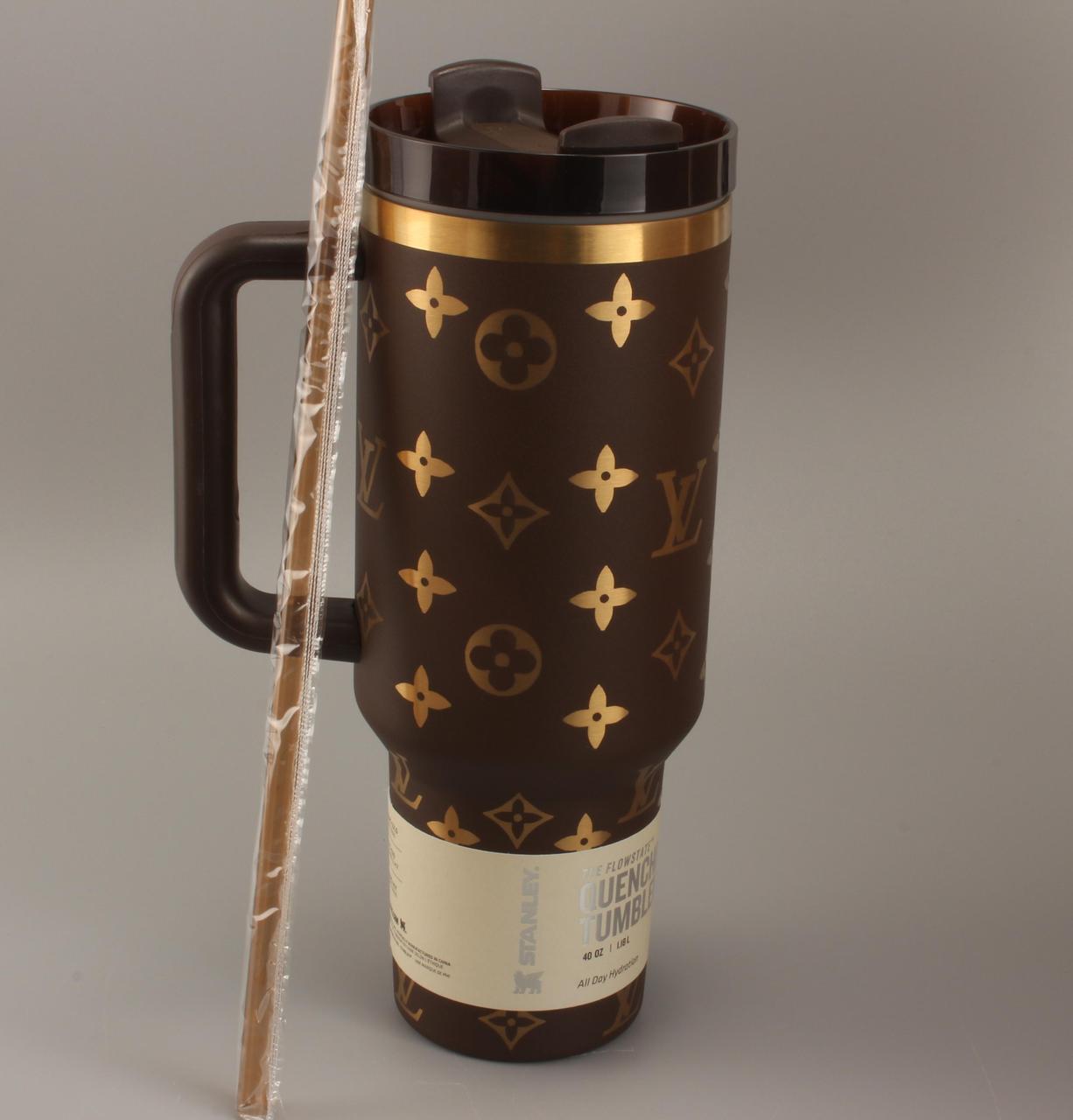 Термочашка Stanley Quencher H2.0 Tumbler из нержавеющей стали 1,18 л Brown Gold Monogram (KT6007832)