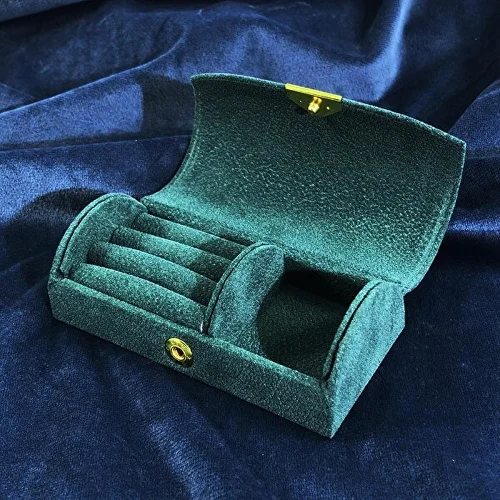 Футляр для украшений 10х5х3,5 см Зеленый (G00014) - фото 4 Футляр для украшений 10х5х3,5 см Зеленый (G00014) - фото 4