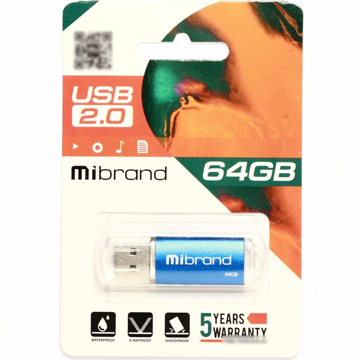 Flash Mibrand USB 2.0 Cougar 64Gb Blue (29caa1-15506) - фото 2