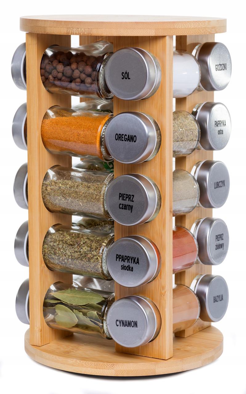 Набор банок для специй с поворотным органайзером 20 шт. (1940812426) Набор банок для специй с поворотным органайзером 20 шт. (1940812426)