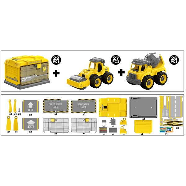 Конструктор Diy Spatial Creativity Набор муз. Бетон-ка и Каток LM9018-2A (CJ-1614190) - фото 4