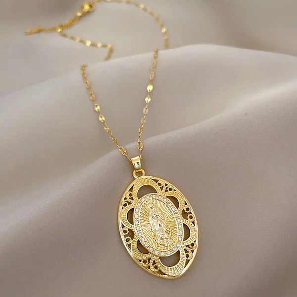 Подвеска на шею с образом Девы Марии (G00046) - фото 2 Подвеска на шею с образом Девы Марии (G00046) - фото 2