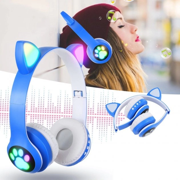 Беспроводные наушники с ушками и подсветкой Bluetooth CAT EAR VZV-23M (MS-12465) - фото 3