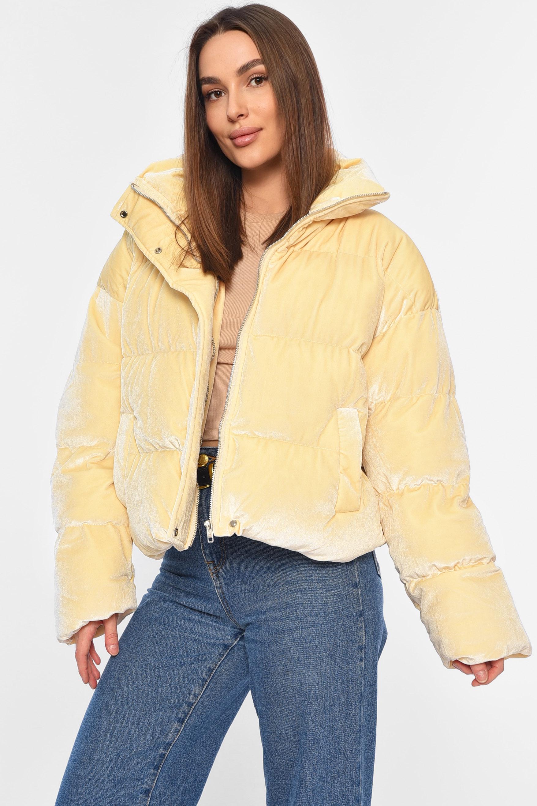 Куртка женская еврозима велюровая M Молочный (195775) - фото 2 Куртка женская еврозима велюровая M Молочный (195775) - фото 2