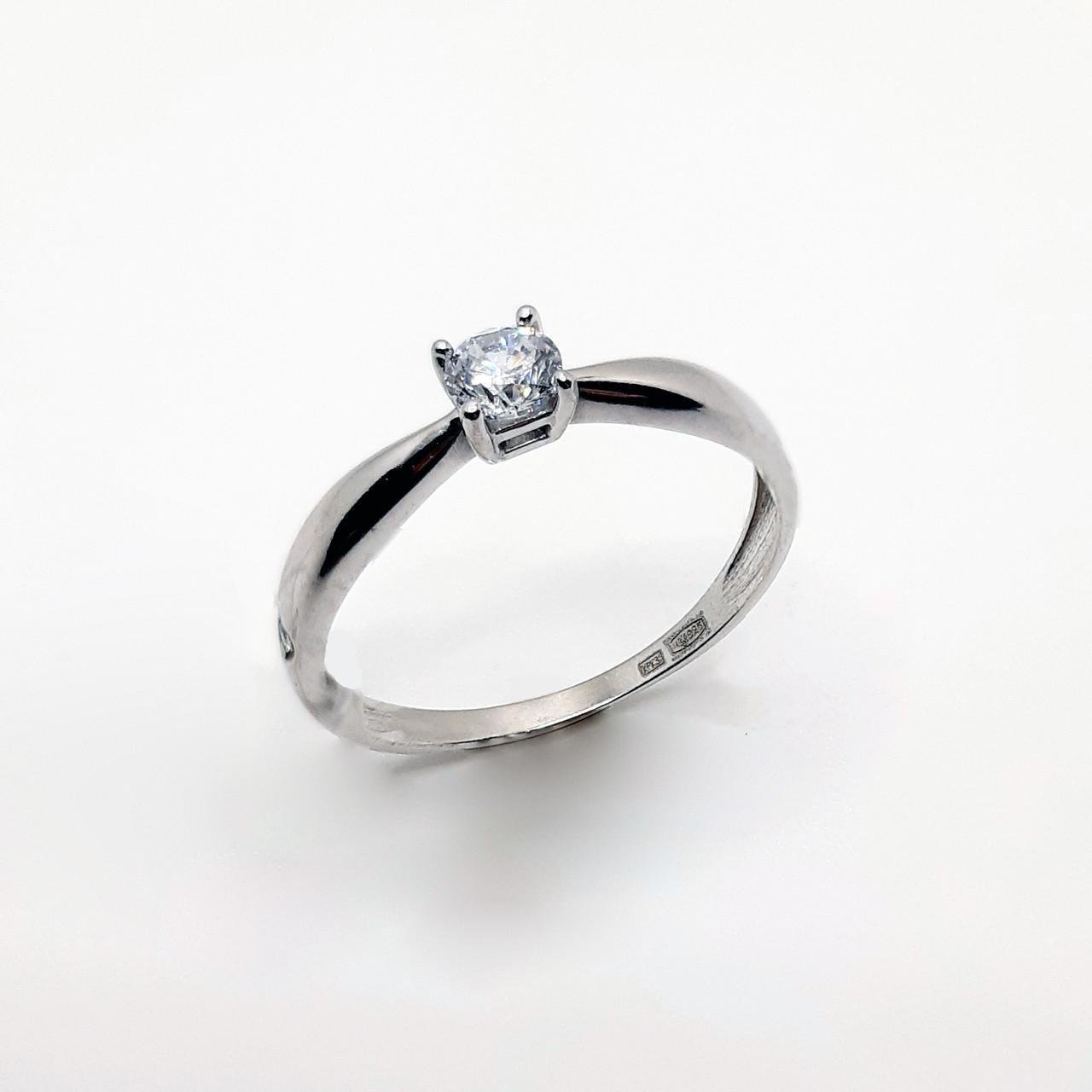 Кольцо серебро родий 925° 1,36 г р. 18 (2051509741)