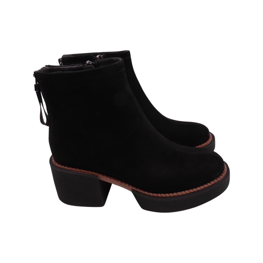 Ботинки женские Brocoly натуральная замша р. 39 Черный (417-22DHC)