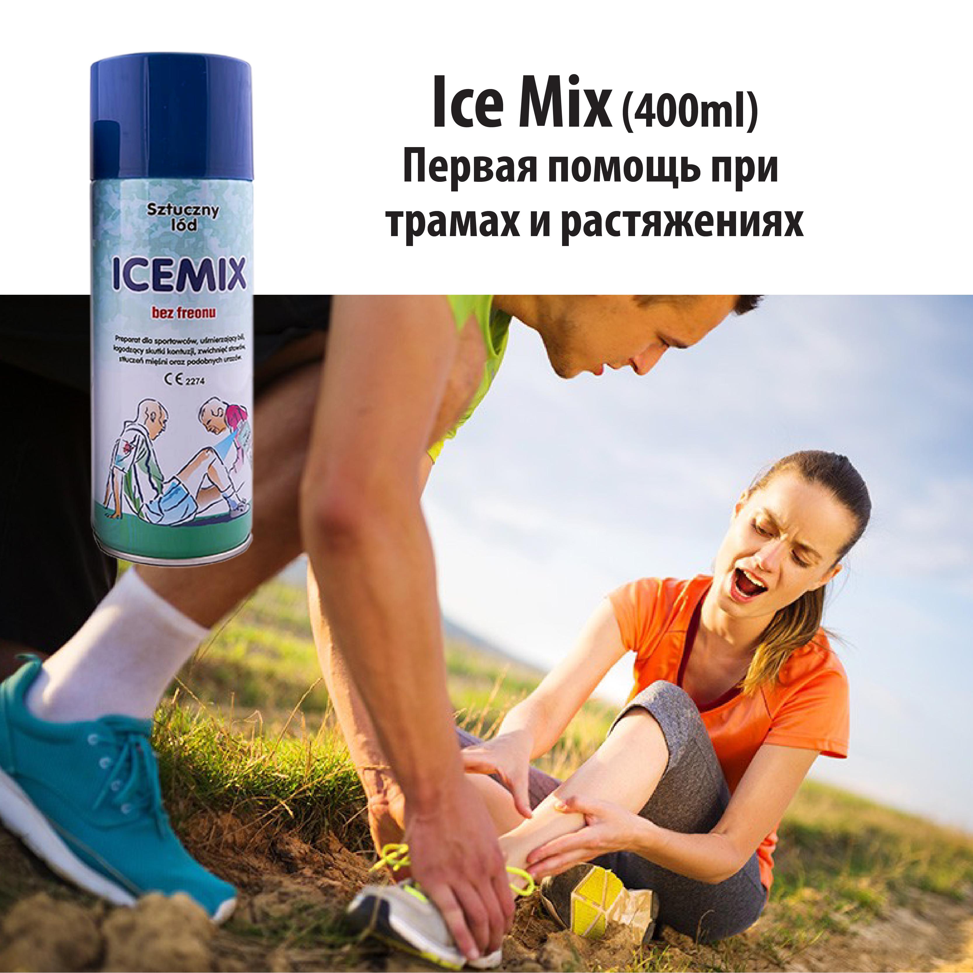 Спортивная заморозка-спрей Ice mix 400 мл при травмах/вывихах/переломах - фото 5