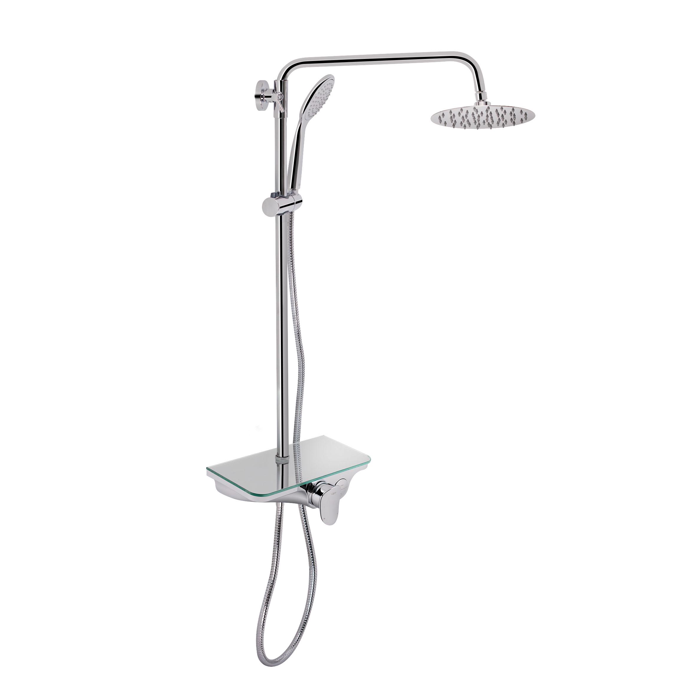 Душевая система со смесителем Q-tap Sloup QTSL57106VKOC Хром (77535)