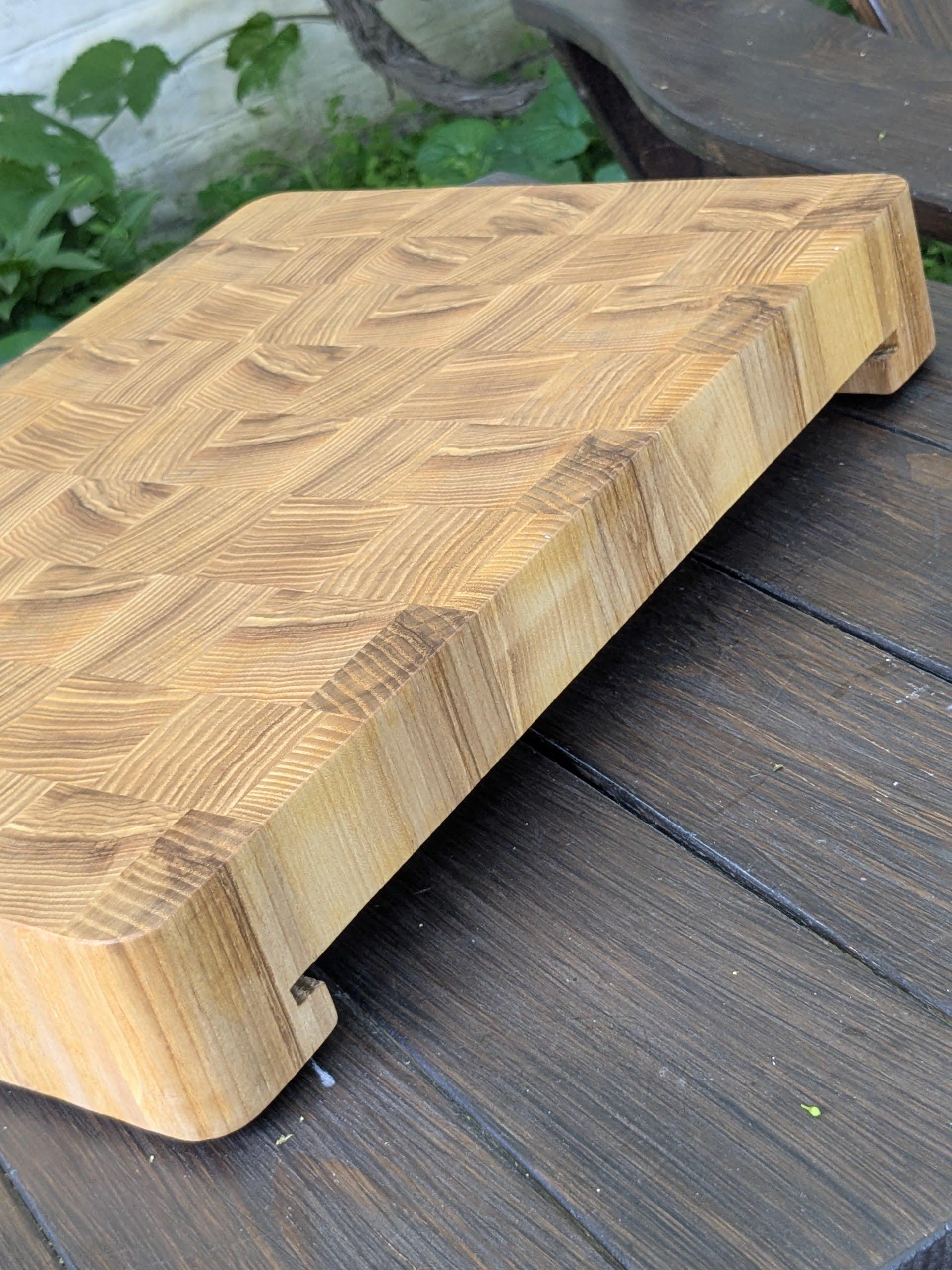 Дошка кухонна торцева для нарізання з гастроємністю з бічними ручками та силіконовими ніжками 400х300х60 мм (BR-002) - фото 9 Дошка кухонна торцева для нарізання з гастроємністю з бічними ручками та силіконовими ніжками 400х300х60 мм (BR-002) - фото 9