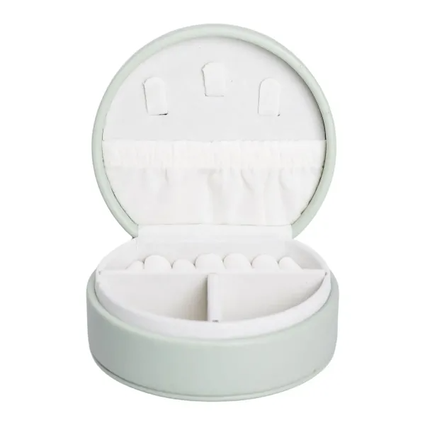 Ящик-органайзер для украшений дорожный на кнопке 10х9х4,5 см Оливковый