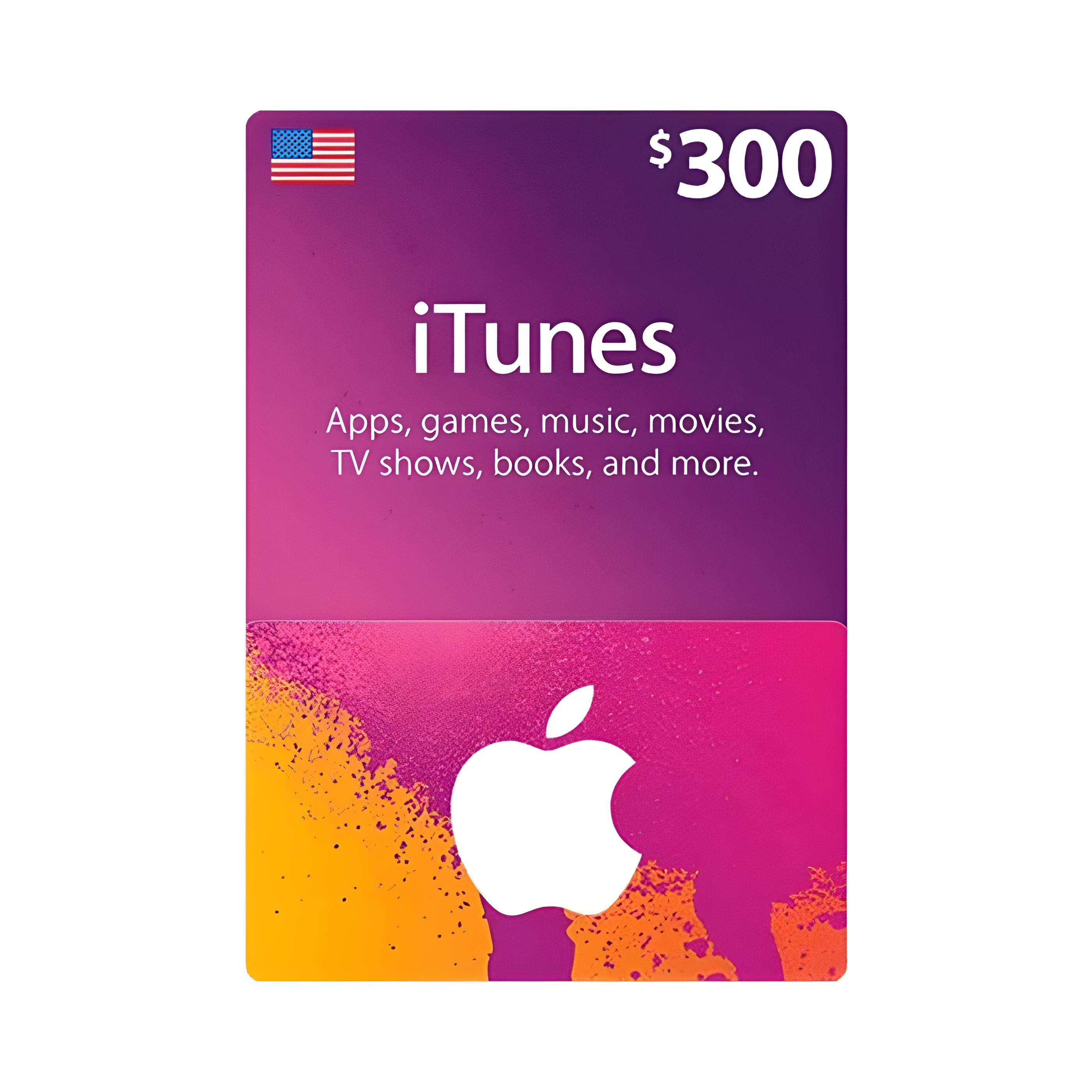 Подарочная карта iTunes Apple/App Store Gift Card 300 usd US-регион Подарочная карта iTunes Apple/App Store Gift Card 300 usd US-регион