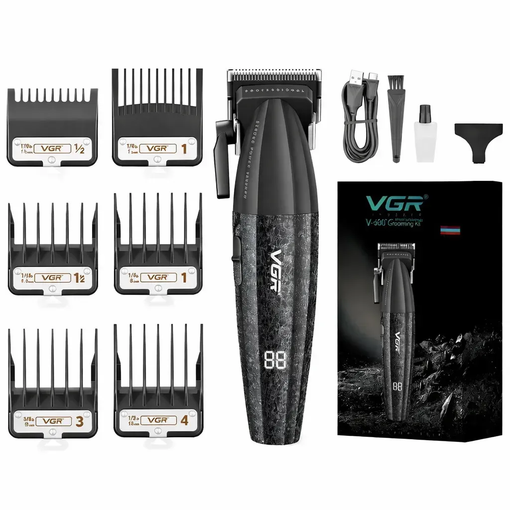 Машинка для стрижки волос с ТУРБО режимом и керамическими лезвиями VGR Voyager VGR V-640C Черный Машинка для стрижки волос с ТУРБО режимом и керамическими лезвиями VGR Voyager VGR V-640C Черный