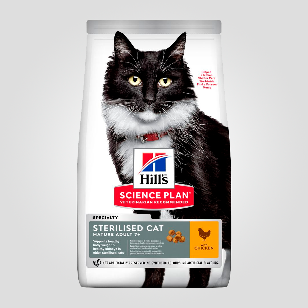 Корм сухой HILL'S Science Plan Mature 7+ Sterilised для летних стерилизованных кошек с курицей 3 кг (2221082894)