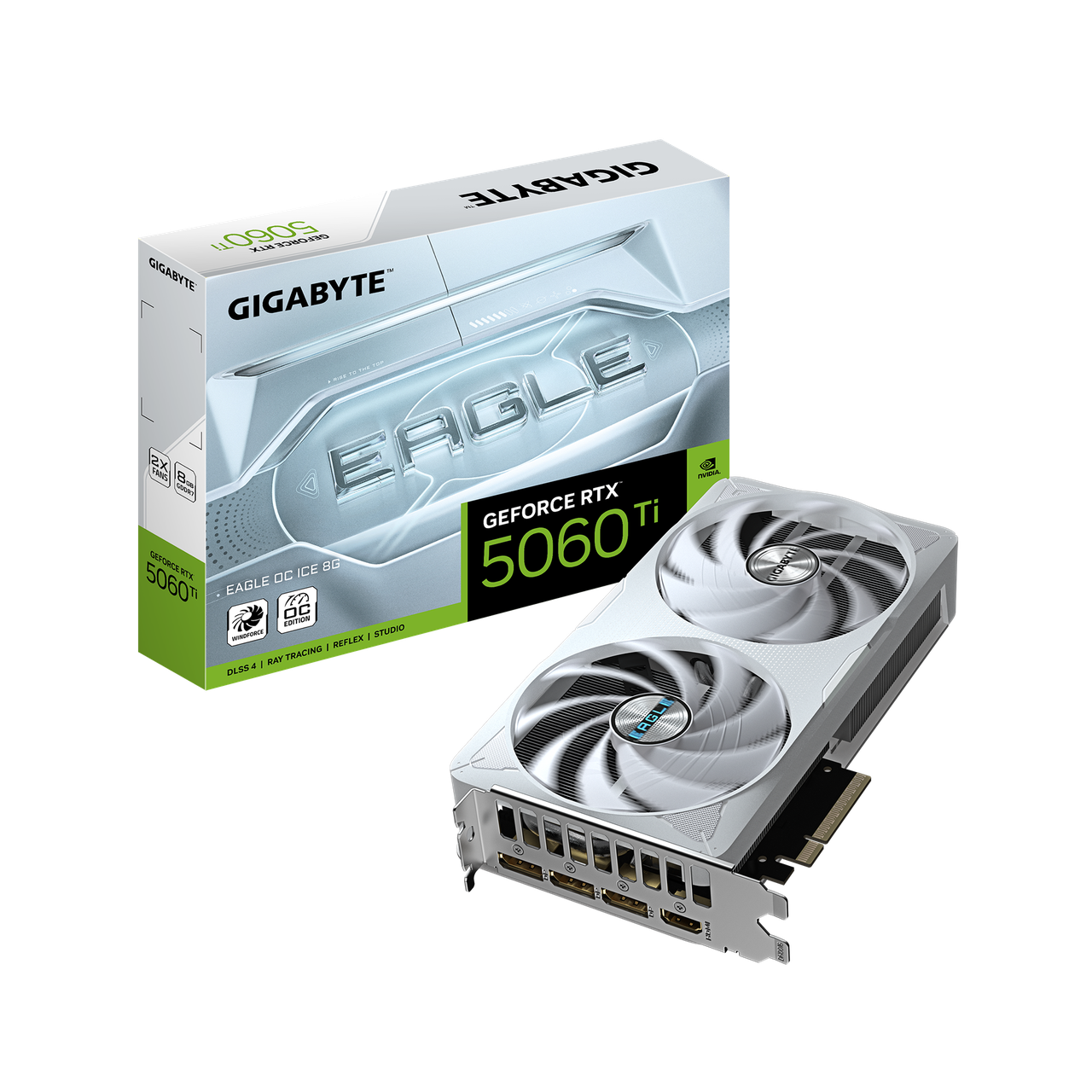 Відеокарта RTX 5060 Ti 8GB GDDR7 Eagle OC Ice Gigabyte (GV-N506TEAGLEOC ICE-8GD)
