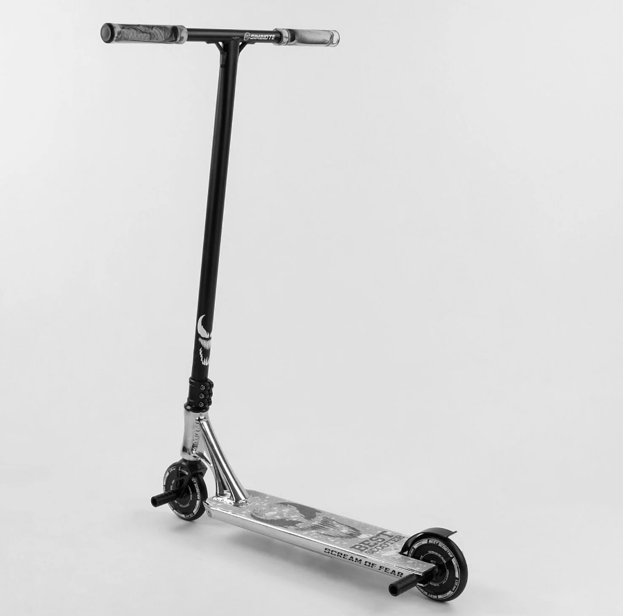 Самокат трюковый Best Scooter Simbiote HIC-система пеги алюминиевый диск и дека Black/Grey (102308) - фото 4