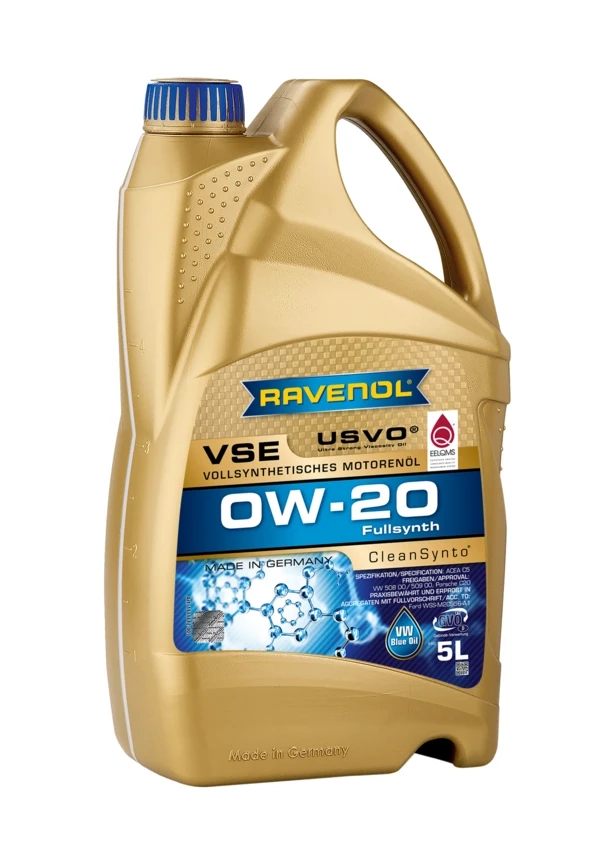 Моторное масло RAVENOL VSE 0W-20 синтетика 5 л (1111112-005)