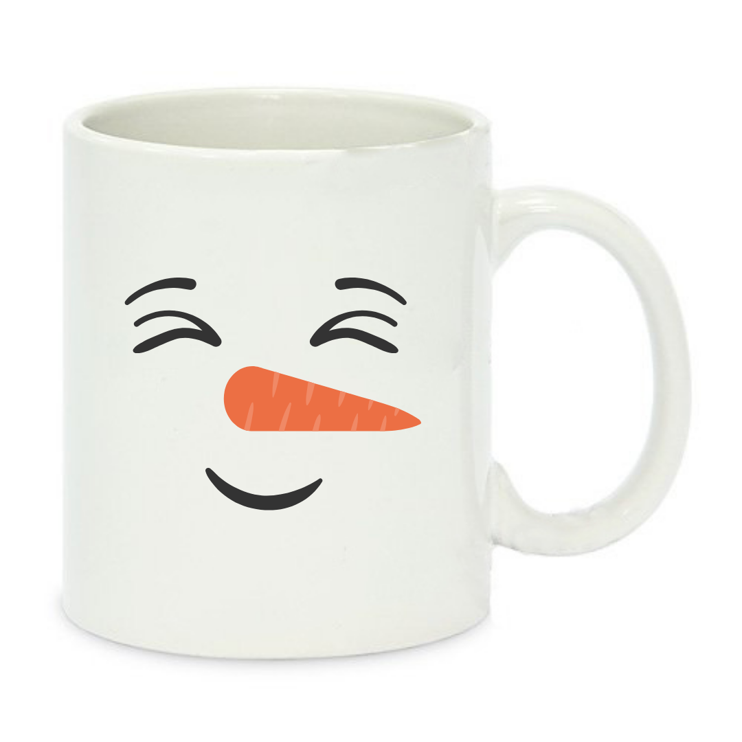 Чашка с принтом Снеговик 330 мл Белый (001245)