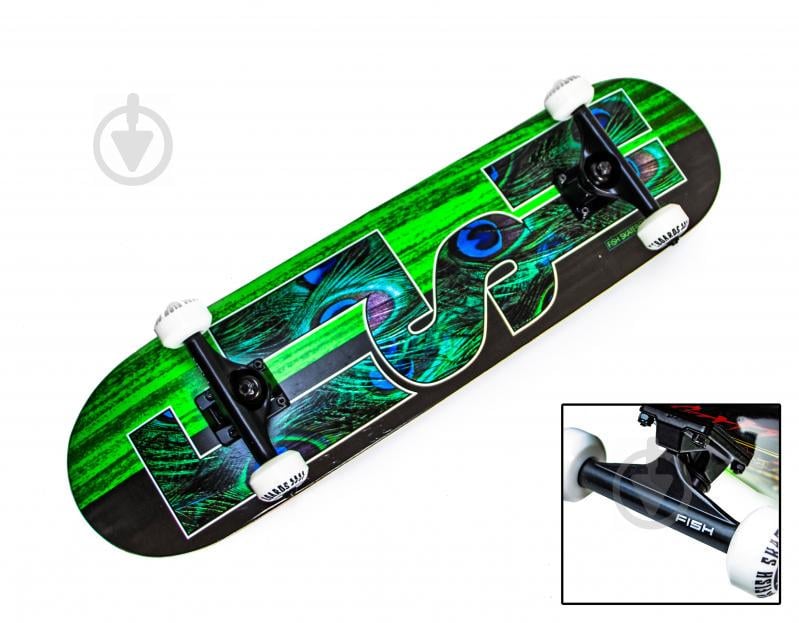 Скейтборд "Fish". Green Peafowl (194679873) Скейтборд "Fish". Green Peafowl (194679873)