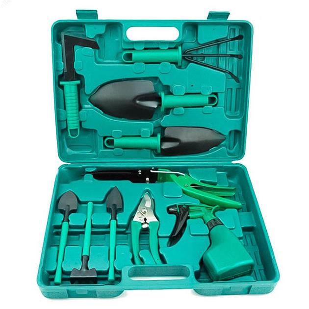 Набір ручного садового інструменту для саду та городу 10в1 в пластиковому кейсі (27438156) - фото 3 Набір ручного садового інструменту для саду та городу 10в1 в пластиковому кейсі (27438156) - фото 3