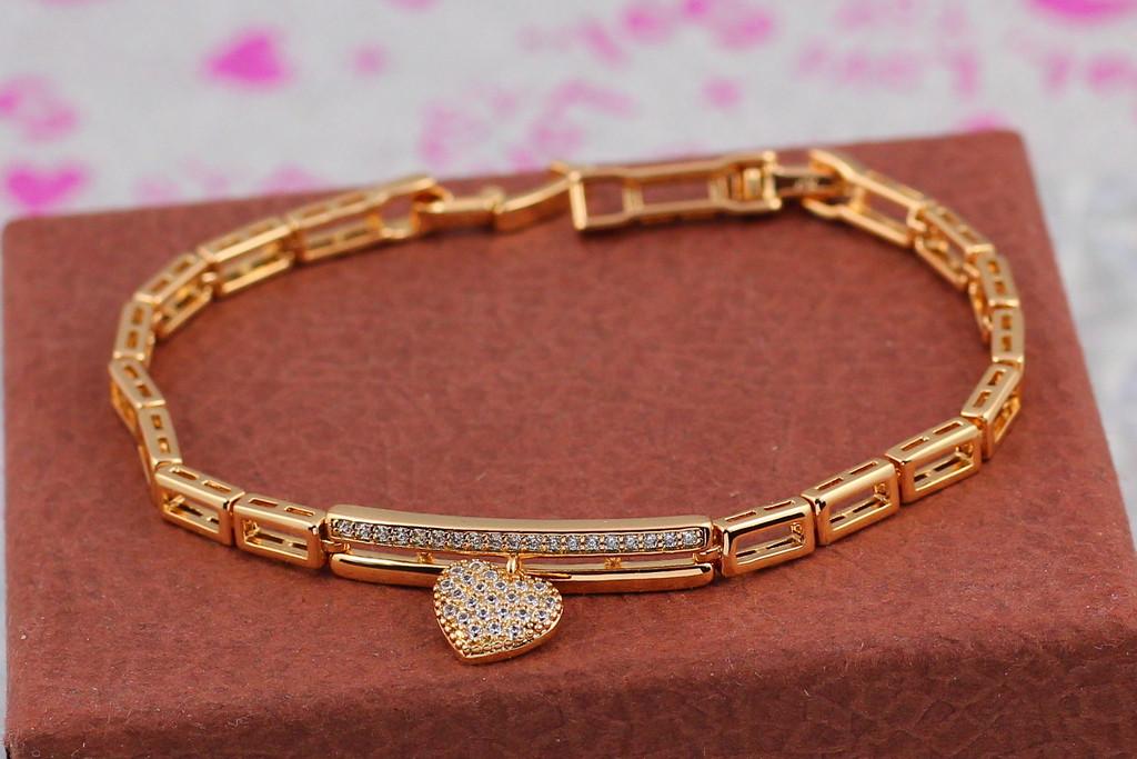 Браслет Xuping Jewelry Подвижное сердце 17,5 см 12 мм Золотистый (1656863011)