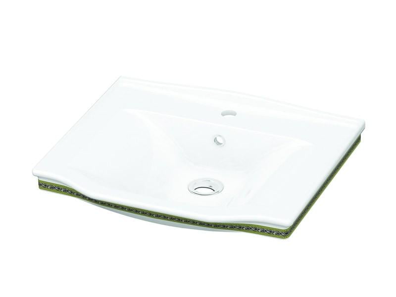 Умивальник Idevit Neo Classic Білий/золото (3301-0655-0088)