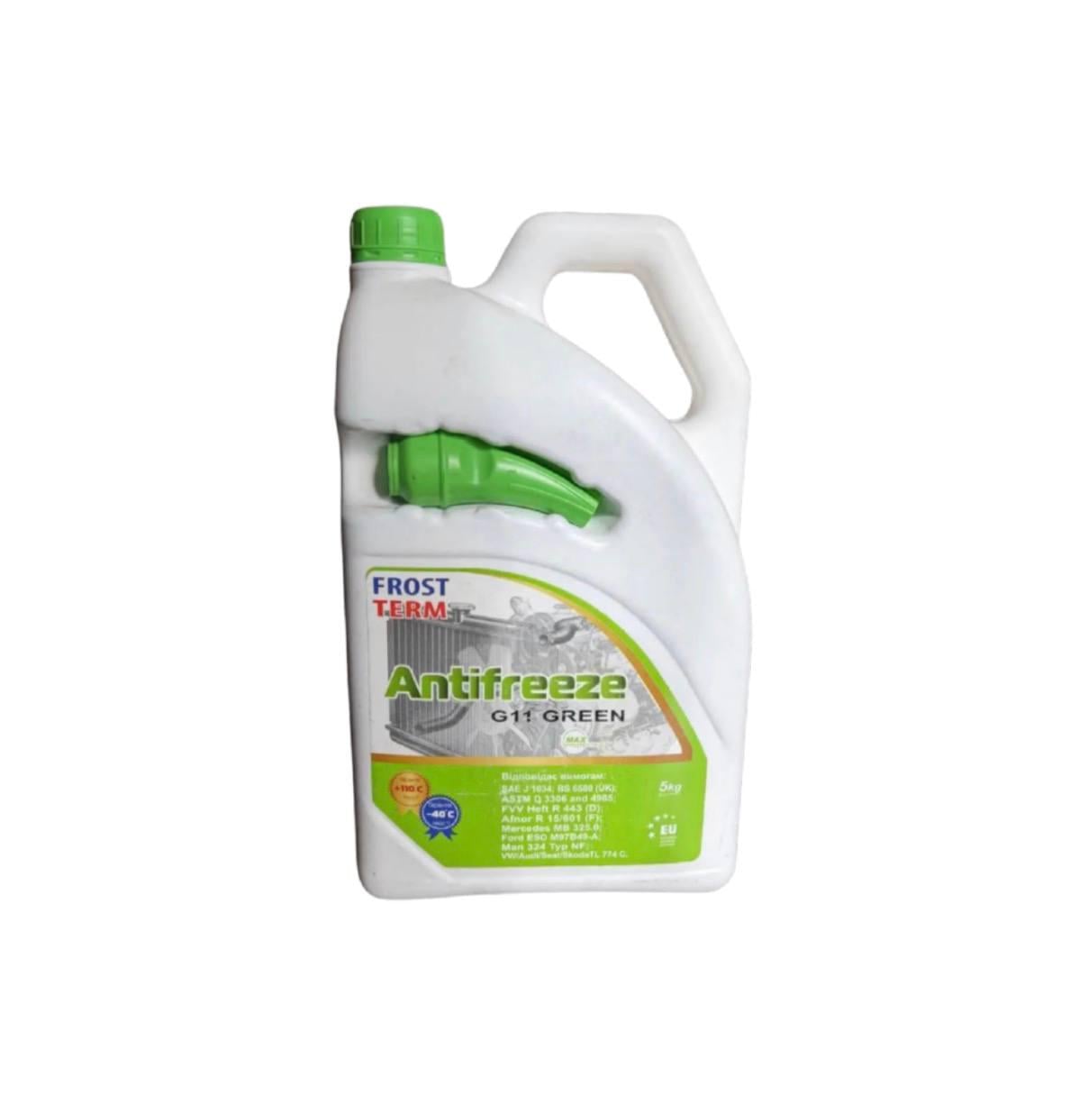 Антифриз FROSTTERM G11 Green готов к использованию -40 °C 5 кг