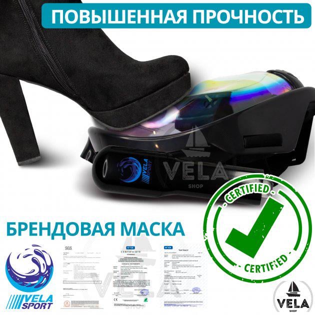 Полнолицевая маска для плавания Vela Sport 2.0 L/XL Черный (00353) - фото 3