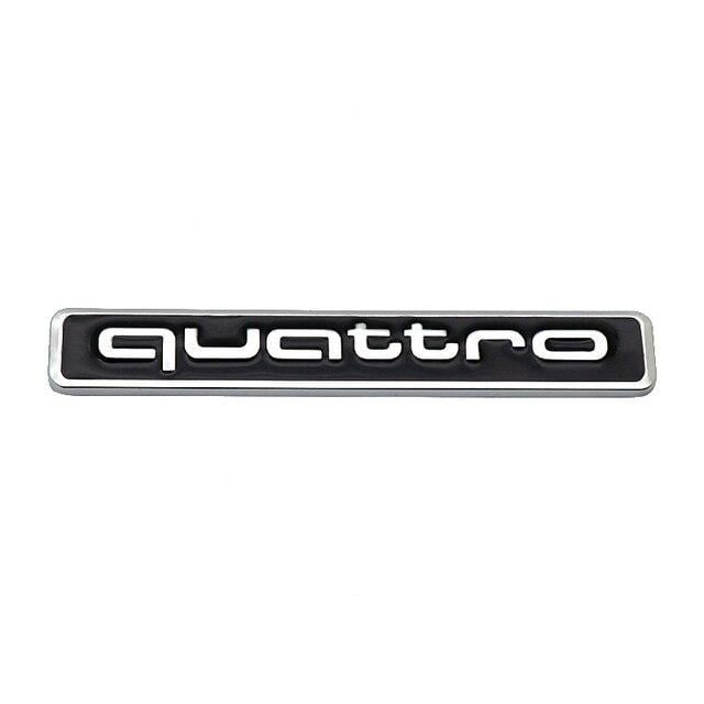 Эмблема Audi Quattro 62х11 мм Хром/Черный (1693562164)